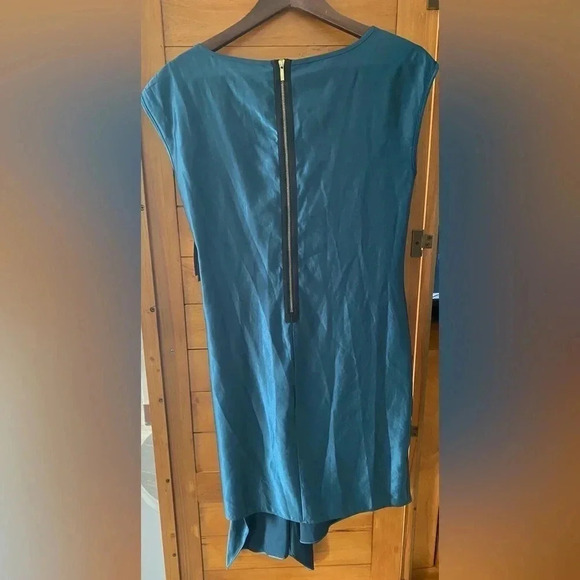 Rachel Roy Women’s‎ Stunning Cocktail Mini Faux Wrap Dress Bluestone Color Sz M - Picture 6 of 9